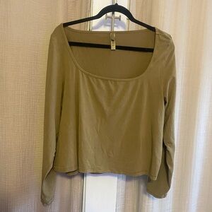 SKIMS Long Sleeve Top in Olive